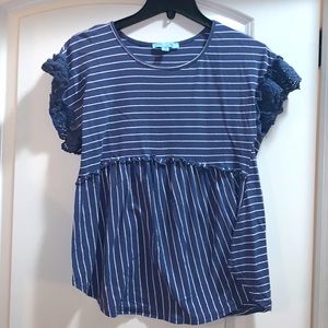 She + Sky Babydoll Blouse